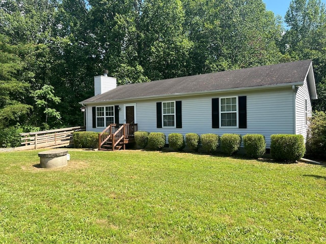 55 Deer Run Dr, Heathsville, VA 22473 - view of front of home featuring a chimney