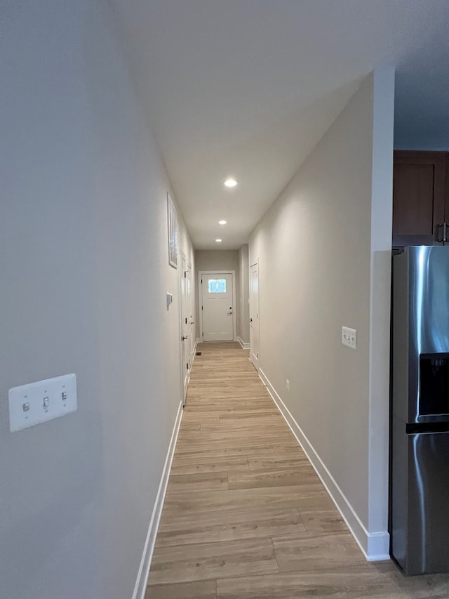 hall featuring light hardwood / wood-style floors