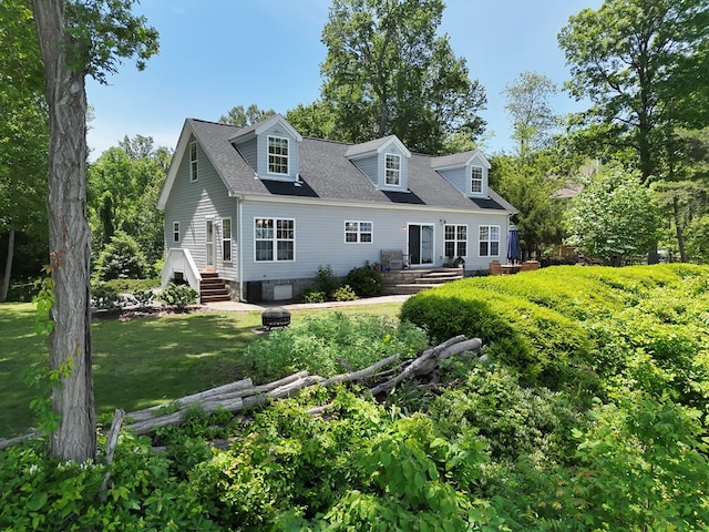 151 Bald Eagle Dr, Montross, VA 22520 - rear view of house with a yard and a shingled roof