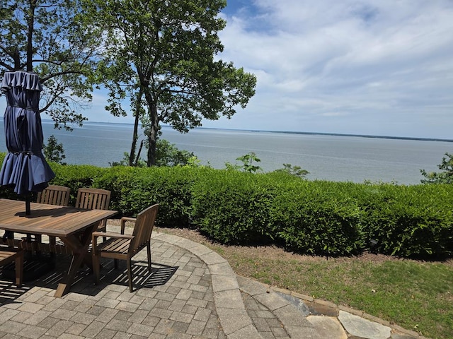 151 Bald Eagle Dr, Montross, VA 22520 - view of patio / terrace featuring outdoor dining space and a water view