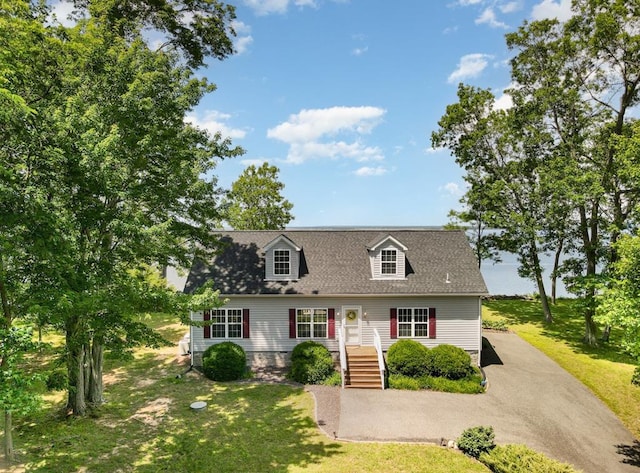 151 Bald Eagle Dr, Montross, VA 22520 - cape cod-style house with asphalt driveway and a front yard