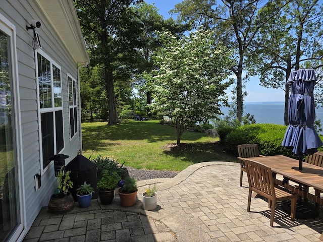 151 Bald Eagle Dr, Montross, VA 22520 - view of patio / terrace featuring a water view and outdoor dining space