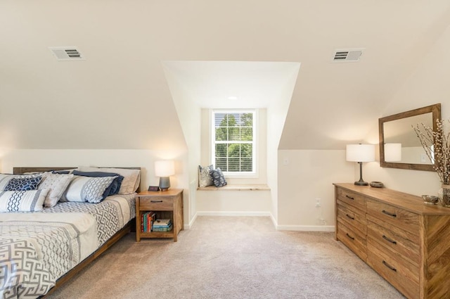 151 Bald Eagle Dr, Montross, VA 22520 - bedroom with vaulted ceiling, light carpet, and baseboards