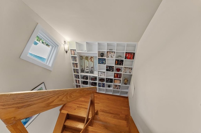 interior space with hardwood / wood-style flooring