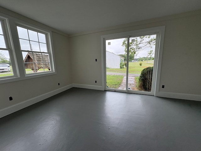 15073 Richmond Rd, Callao, VA 22435 - spare room featuring concrete flooring and baseboards