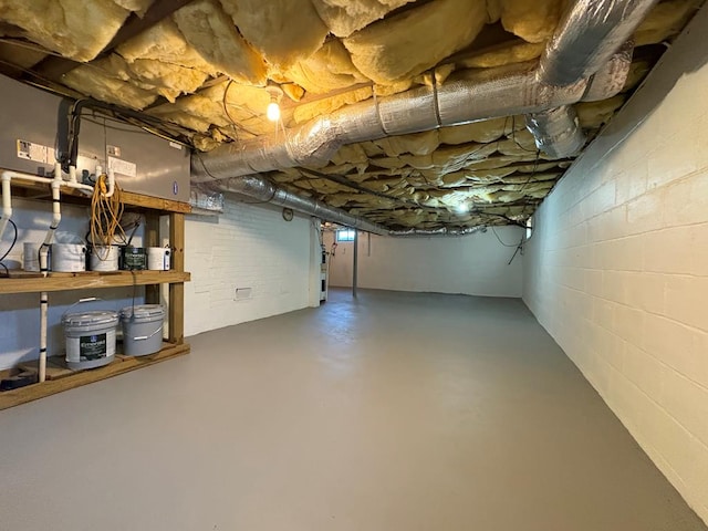 15073 Richmond Rd, Callao, VA 22435 - unfinished basement with concrete block wall