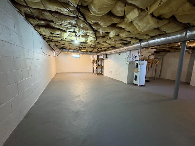 15073 Richmond Rd, Callao, VA 22435 - unfinished below grade area with electric water heater