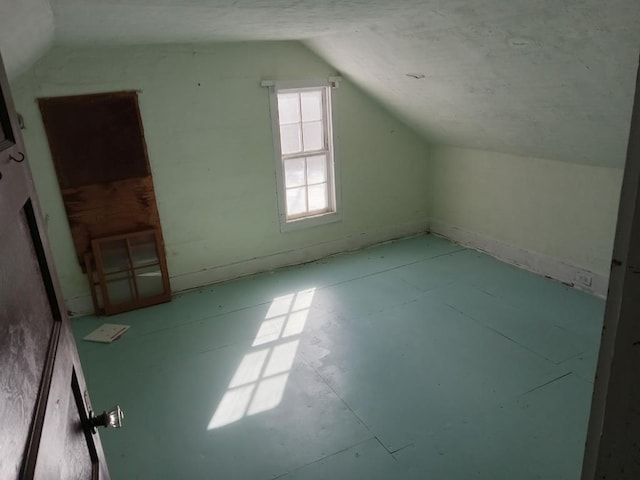 additional living space with lofted ceiling