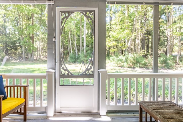 doorway to outside featuring a wealth of natural light