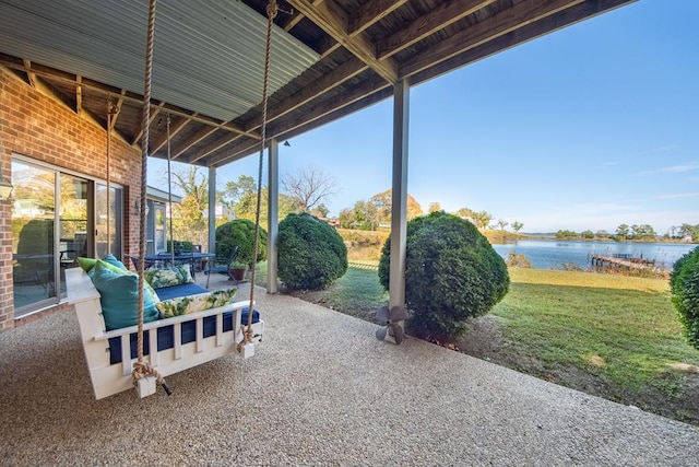 181 Cross St, Urbanna, VA 23175 - view of patio / terrace with a water view
