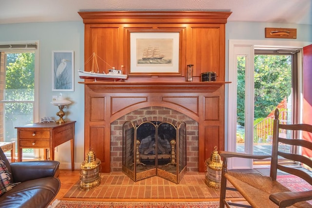 181 Cross St, Urbanna, VA 23175 - detailed view of a fireplace and wood finished floors