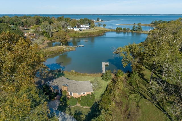 181 Cross St, Urbanna, VA 23175 - aerial overview of property's location featuring a nearby body of water