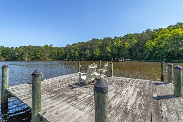 1198 Knights Landing Dr, Heathsville, VA 22473 - dock area featuring a water view and a wooded view