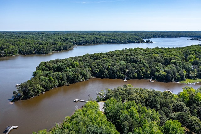 1198 Knights Landing Dr, Heathsville, VA 22473 - drone / aerial view of a heavily wooded area and a large body of water