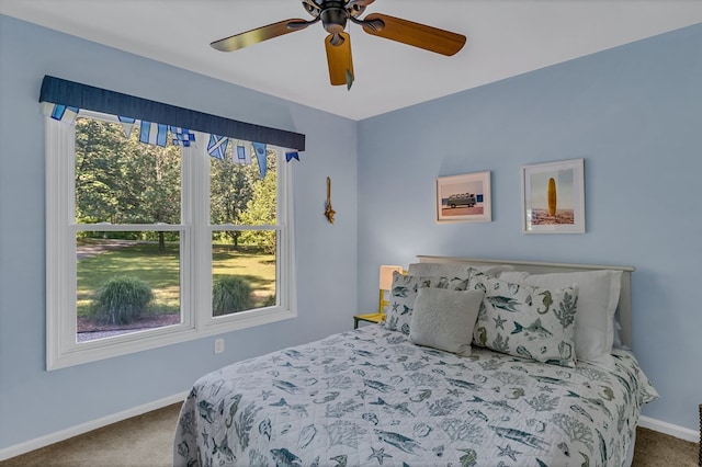 1198 Knights Landing Dr, Heathsville, VA 22473 - bedroom featuring carpet flooring, baseboards, and ceiling fan