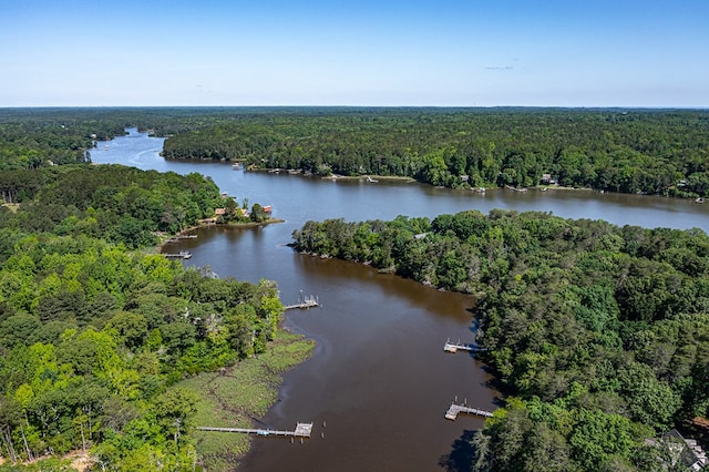 1198 Knights Landing Dr, Heathsville, VA 22473 - drone / aerial view of a heavily wooded area and a nearby body of water