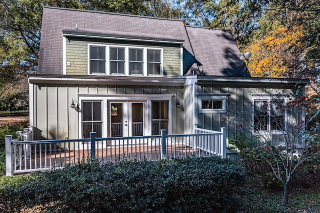 view of front of home with french doors