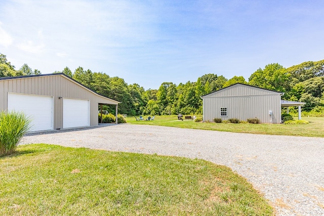 garage with a detached garage