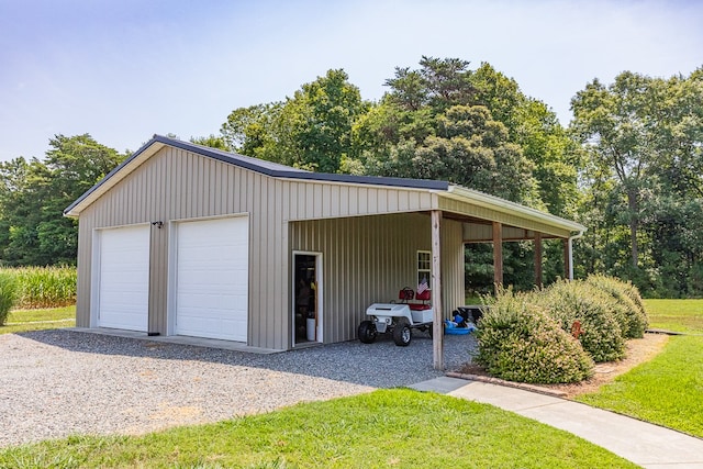 garage with a detached garage