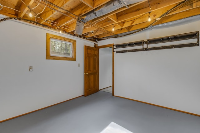 view of basement
