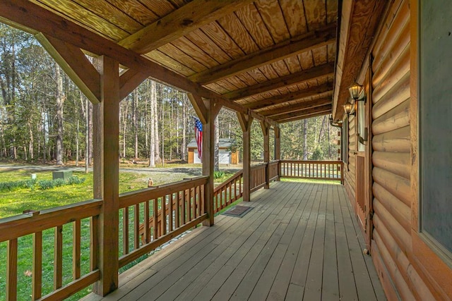 view of wooden terrace