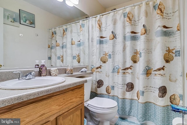 6 Dockside Ct, Montross, VA 22520 - bathroom with toilet, curtained shower, and vanity
