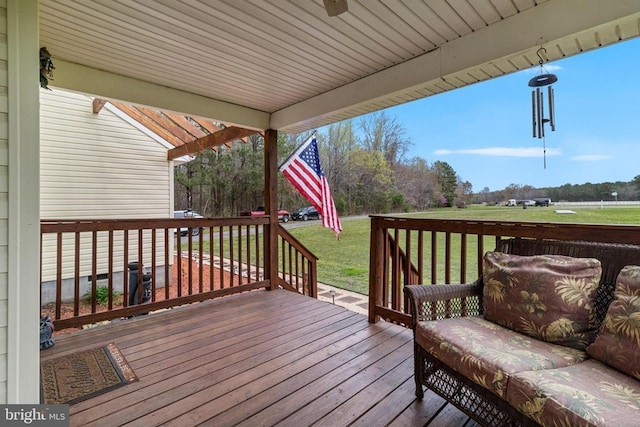 6 Dockside Ct, Montross, VA 22520 - wooden deck with a yard