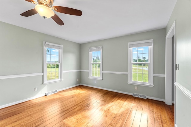 empty room featuring light hardwood / wood-style floors