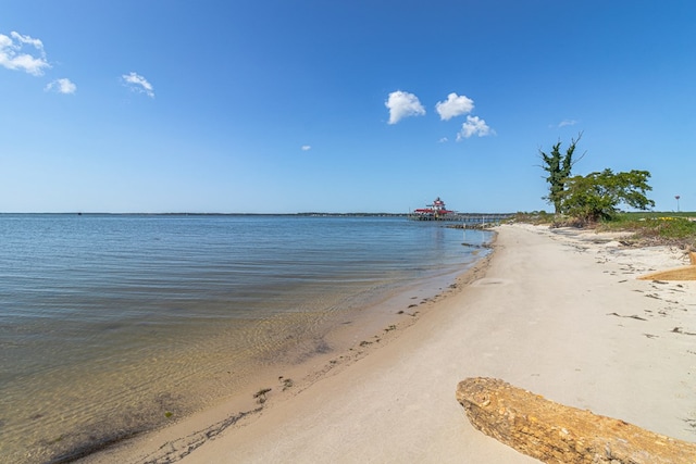 property view of water with a view of the beach