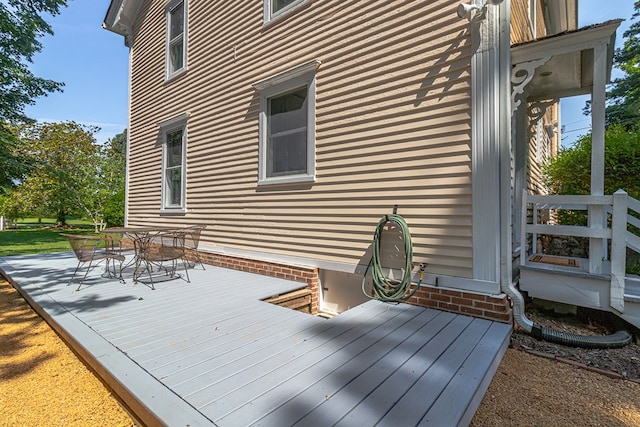19 Cedardale Ln, Irvington, VA 22480 - wooden terrace with outdoor dining area