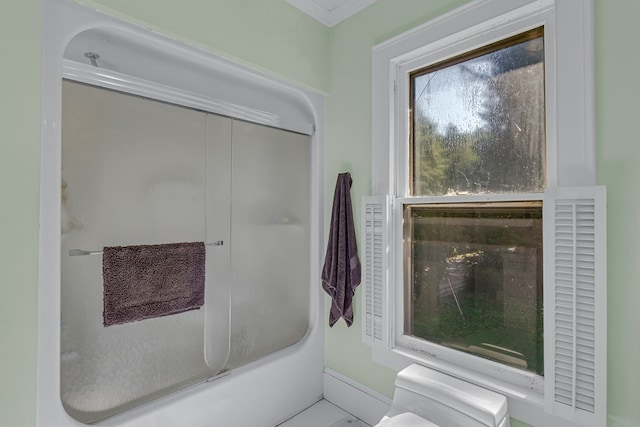 19 Cedardale Ln, Irvington, VA 22480 - bathroom featuring ornamental molding and tub / shower combination