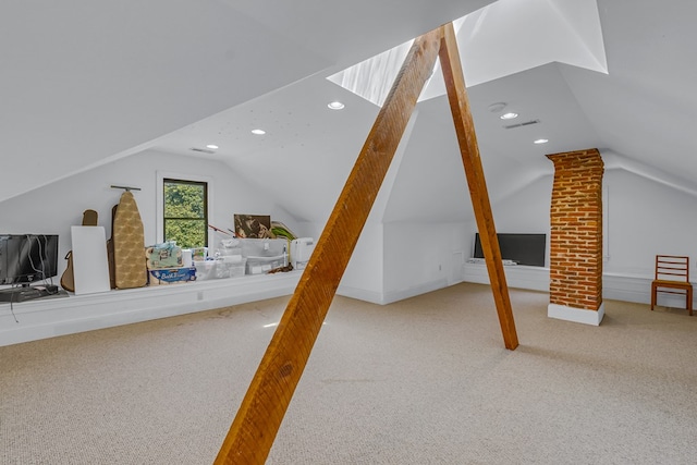 19 Cedardale Ln, Irvington, VA 22480 - bonus room with vaulted ceiling, carpet, and recessed lighting