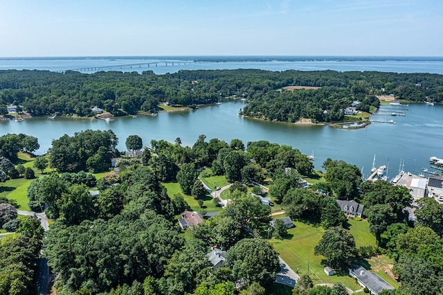 19 Cedardale Ln, Irvington, VA 22480 - drone / aerial view of a nearby body of water and a notable bridge