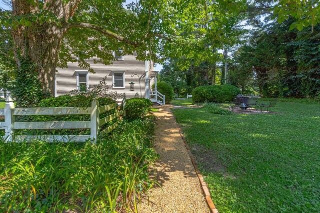 19 Cedardale Ln, Irvington, VA 22480 - view of yard featuring a fire pit