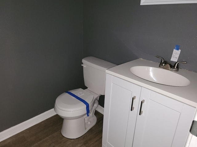 467 The Hook Rd, Warsaw, VA 22572 - half bath with vanity and wood finished floors