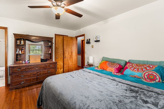 31 Bunker Hill Rd, Farnham, VA 22460 - bedroom featuring hardwood / wood-style floors and ceiling fan