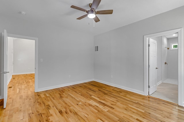 282 Regina Rd, Lancaster, VA 22503 - spare room with ceiling fan, light wood finished floors, baseboards, and a smoke detector