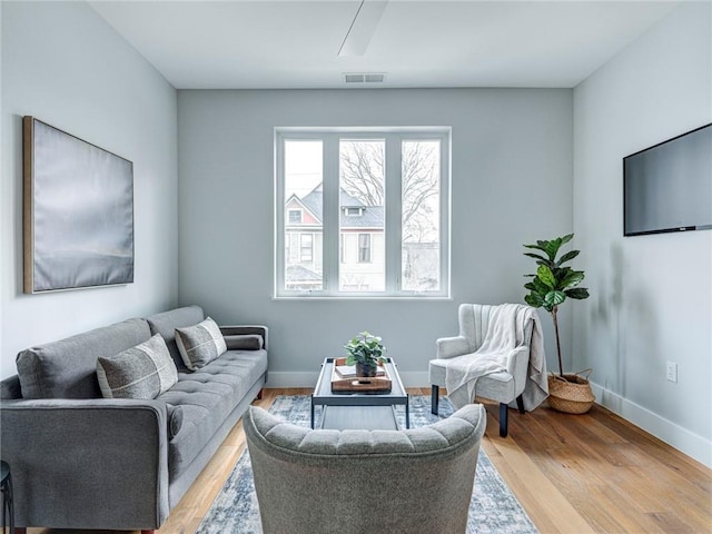 interior space with light hardwood / wood-style flooring