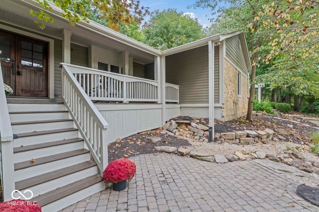 exterior space featuring a porch