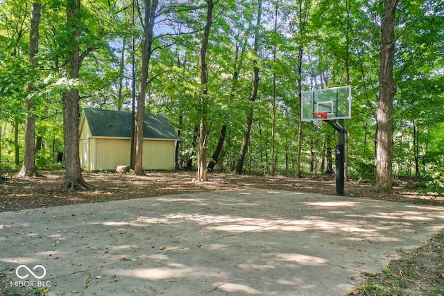 view of basketball court