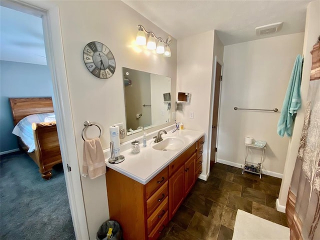 bathroom featuring vanity and tile patterned floors