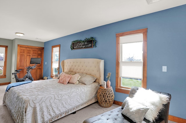 view of carpeted bedroom