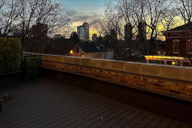 view of deck at dusk