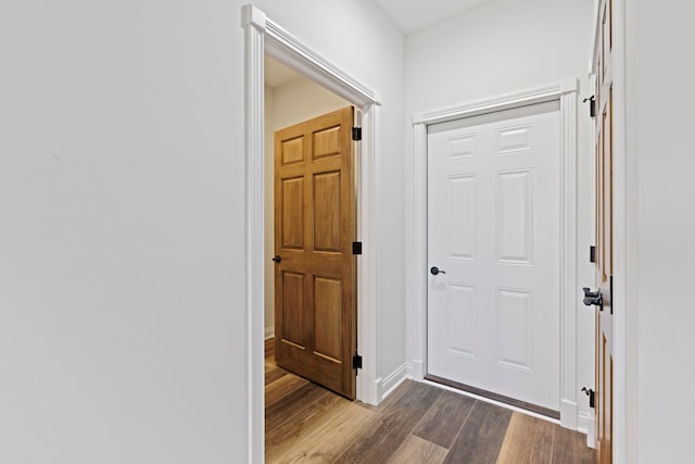 interior space featuring hardwood / wood-style flooring