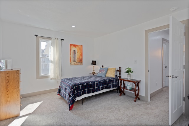 view of carpeted bedroom