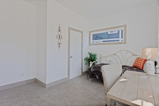 living area with light colored carpet