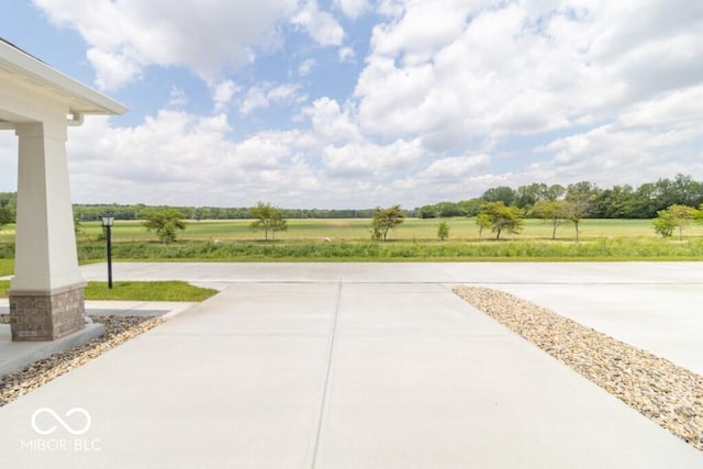 view of patio featuring a rural view