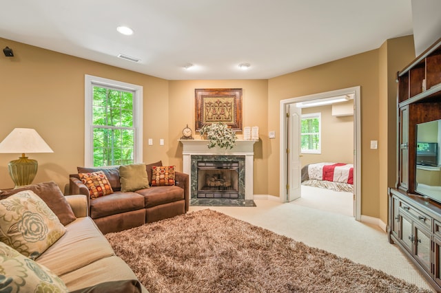 view of carpeted living room