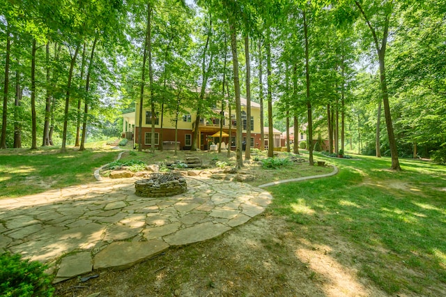 view of yard featuring a patio area