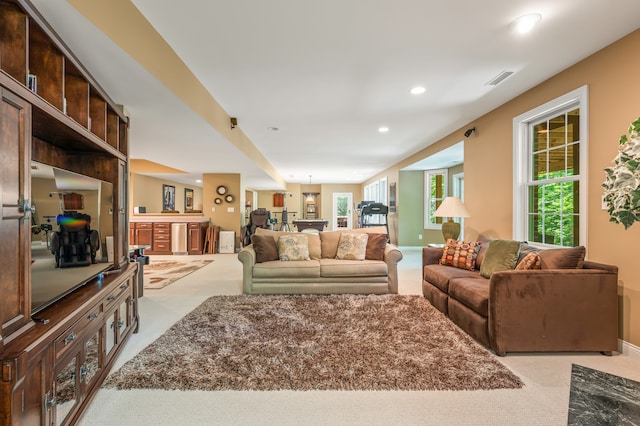 view of carpeted living room